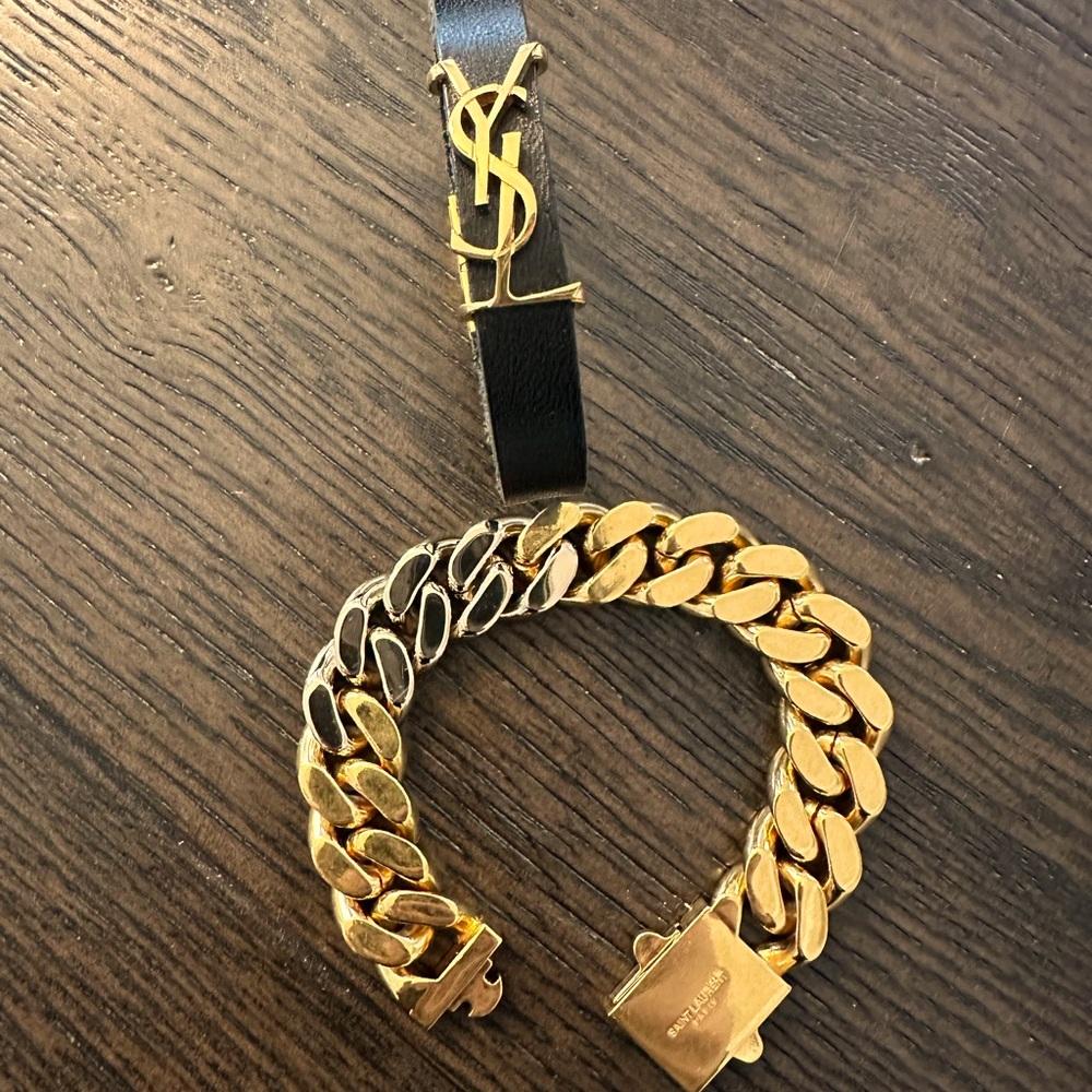Yves Saint Laurent bracelets- Gold and Black/Gold